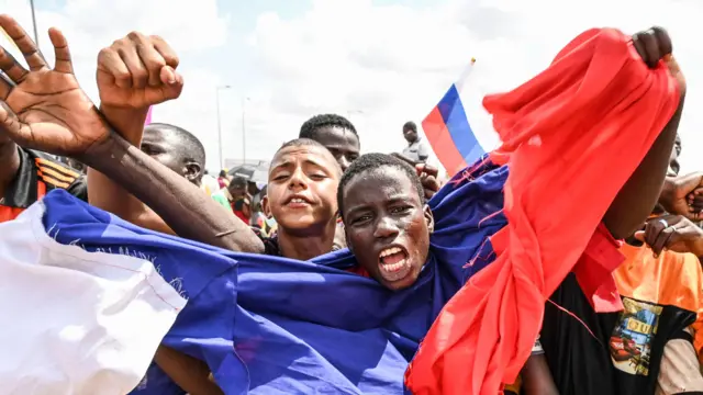 Manifestation pro-russe à Niamey contre les bases françaises et nigériennes en 2023