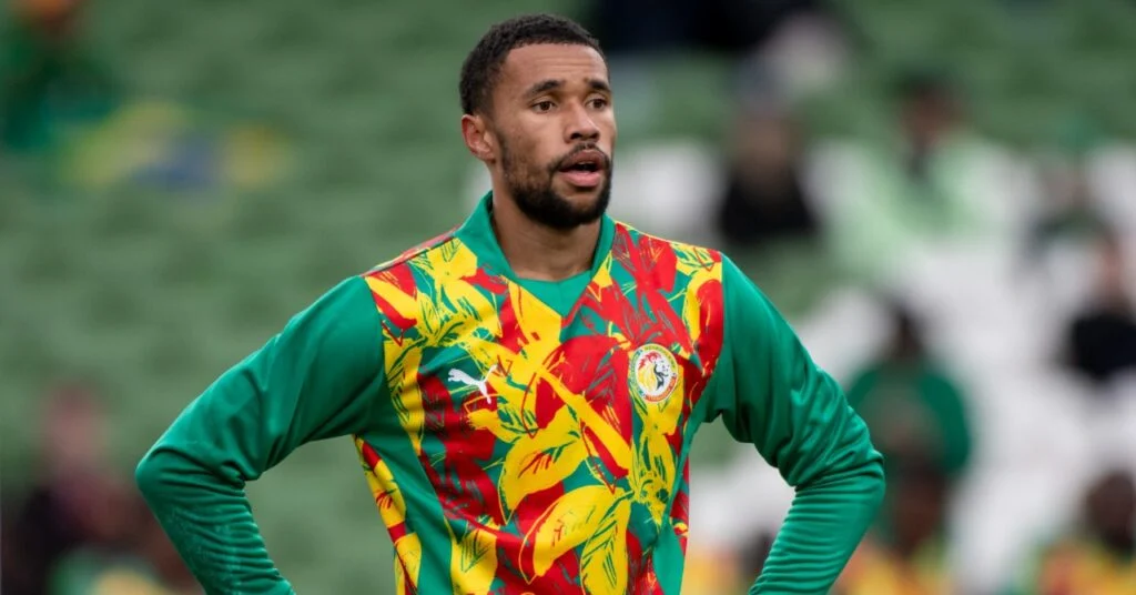 Yéhvann Diouf, gardien de but sénégalais, lors d'un match
