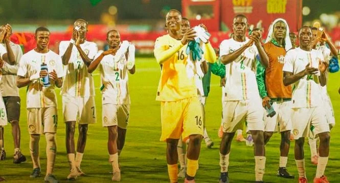 Les Lionceaux du Sénégal en action lors d'un match de la CAN U17
