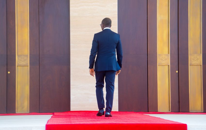 Patrice Talon et Romuald Wadagni lors de la passation de pouvoir au Bénin