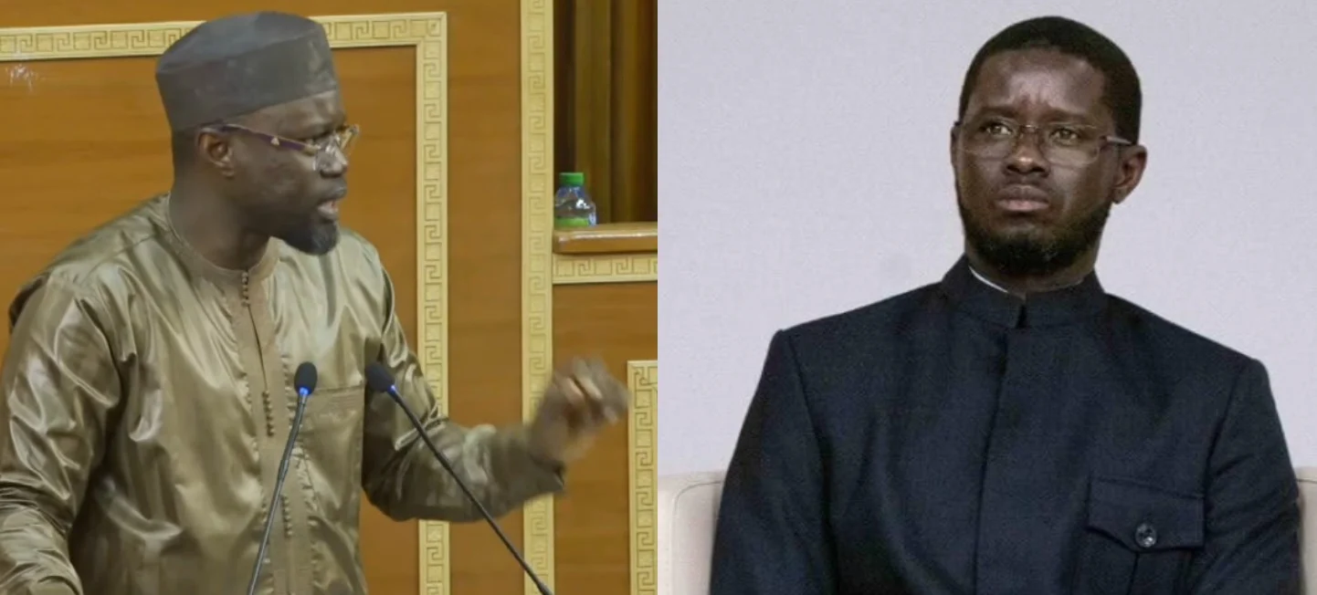 Ousmane Sonko et Bassirou Diomaye Faye en discussion sur les fonds politiques