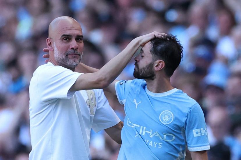 Pep Guardiola lors de son dernier match à Manchester City, marqué par l'émotion