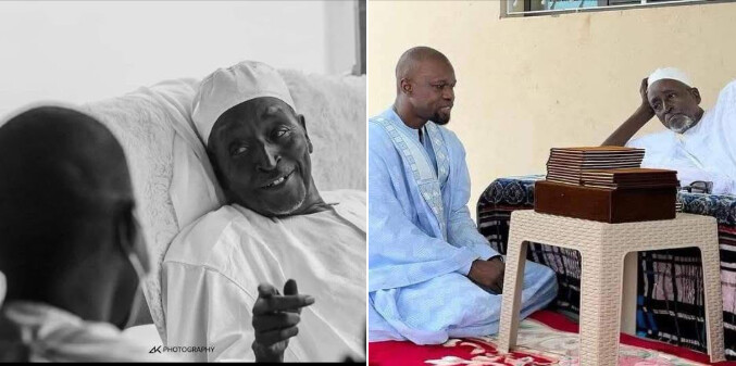 Ousmane Sonko lors de son hommage à Serigne Cheikh Saliou Mbacké