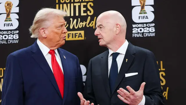 Donald Trump et Gianni Infantino lors d'une rencontre officielle