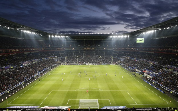 Stade Groupama Lyon lors d'un match de football
