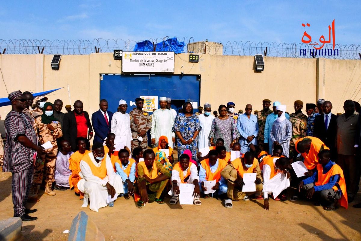 Cérémonie de libération de 150 détenus à la prison de Klessoum, Tchad
