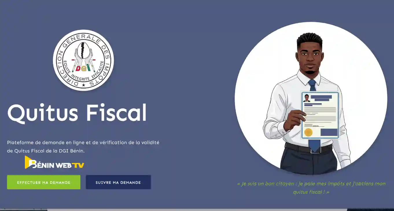 plateforme numérique fiscale Bénin